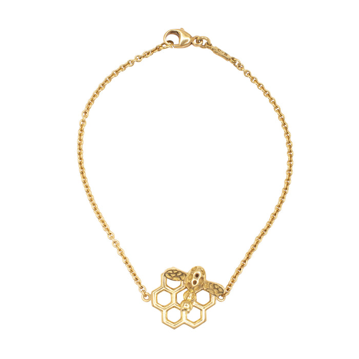 Busy Bee On Honeycomb Bracelet