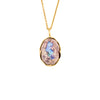 Opal in Matrix No. 2 necklace with a one-of-a-kind egg-shaped opal in an 18K yellow gold custom bezel on an 18-inch cable chain, handmade in San Francisco