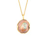 Opal in Matrix No. 2 necklace with a one-of-a-kind egg-shaped opal in an 18K yellow gold custom bezel on an 18-inch cable chain, handmade in San Francisco