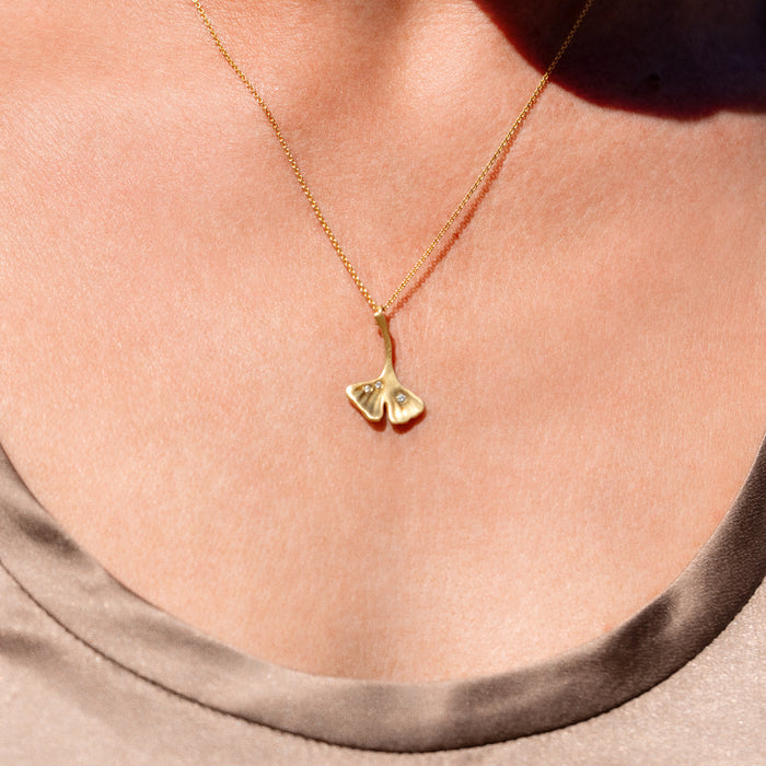 Ginkgo Matte Necklace