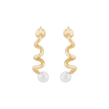 Downward Spiral Earrings - Cup and Belle