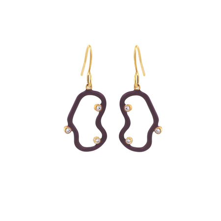 Groovy Hearts Enamel Earrings - Cup and Belle